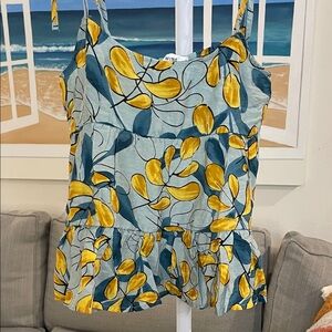 Anthropologie Mine Floral Babydoll Top